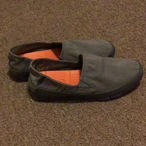crocks Stretch Sole Grey Canvas Flats Loafers